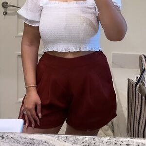 Dynamite High Waist Rust Shorts